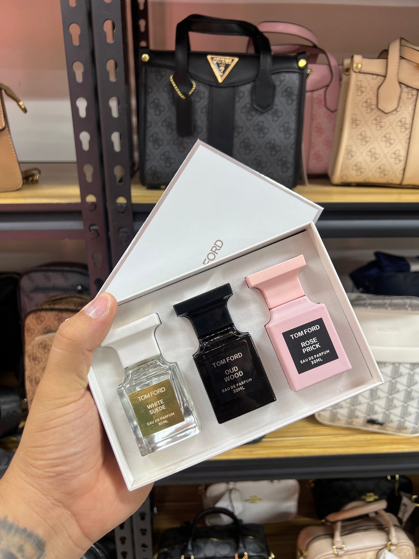 Set Tom Ford 3x30 ml ✨ White Suede • Oud Wood • Rose Prick
