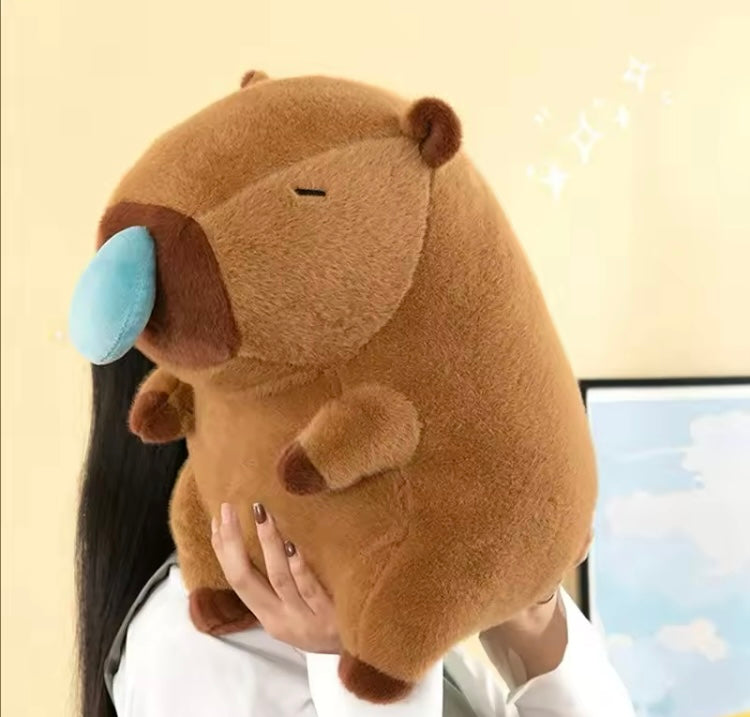 Mochila de peluche Capibara vibrador de cuerda grande de 30cm mod. 13500