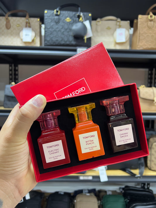 🍒 Set Tom Ford 3 x 30 ml | Electric Cherry – Bitter Peach – Cherry Smoke
