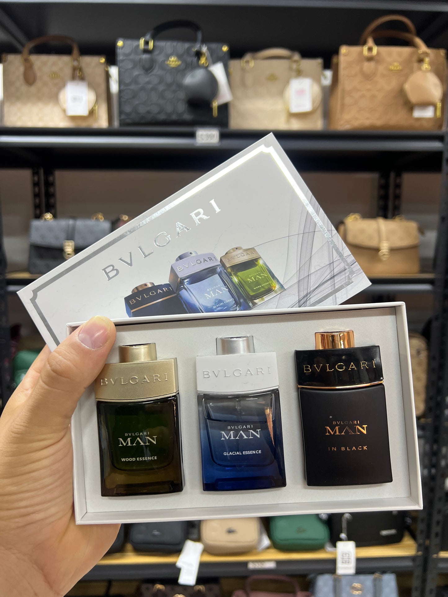 🌿 Set Bvlgari Man 3 x 30 ml | Wood Essence – Glacial Essence – In Black ✨
