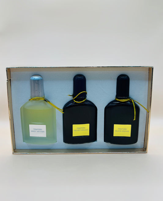 Set Tom Ford Grey Vetiver • Velvet Orchid • Black Orchid 3x30 ml
