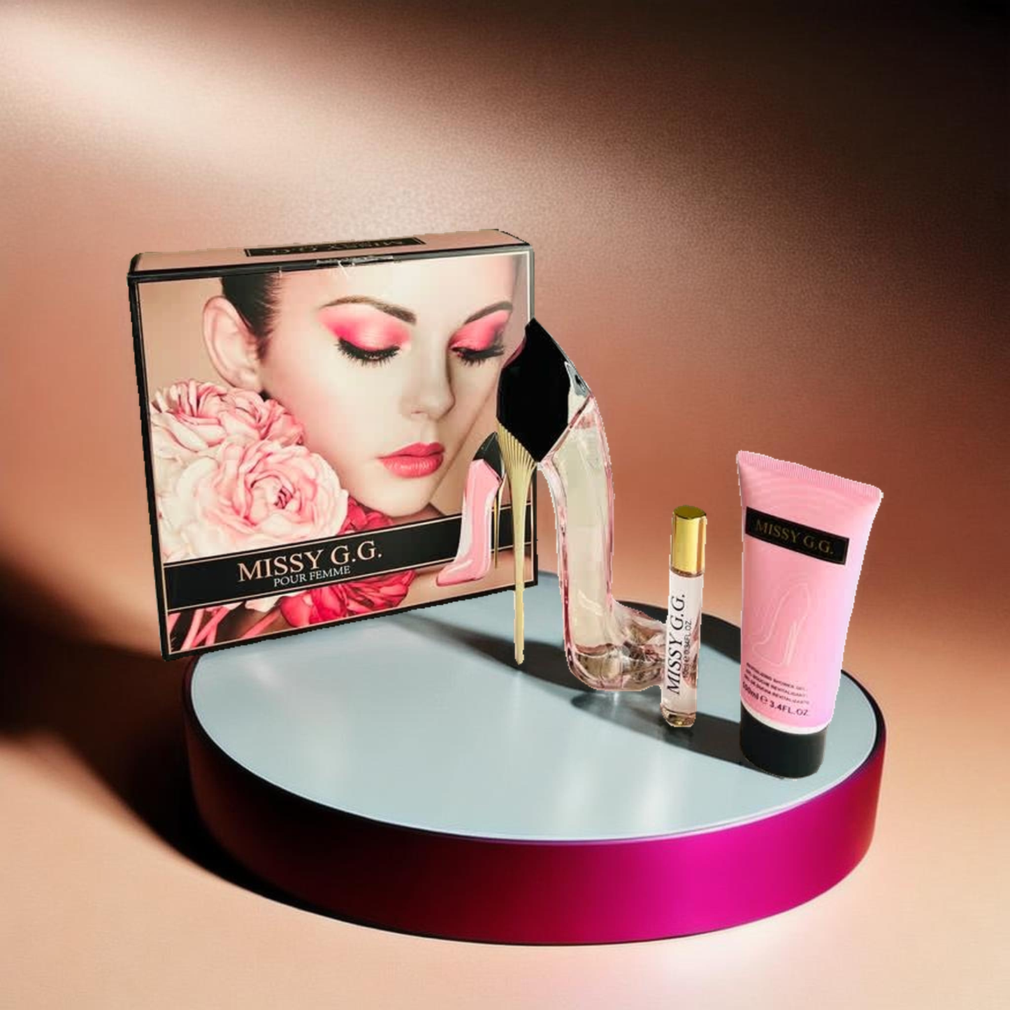 Perfume Set Missy G.G Inspiracion Good Girl: Eau de Parfum 80ml + Perfume 10ml + Gel de Ducha Revitalizante 100ml N7650
