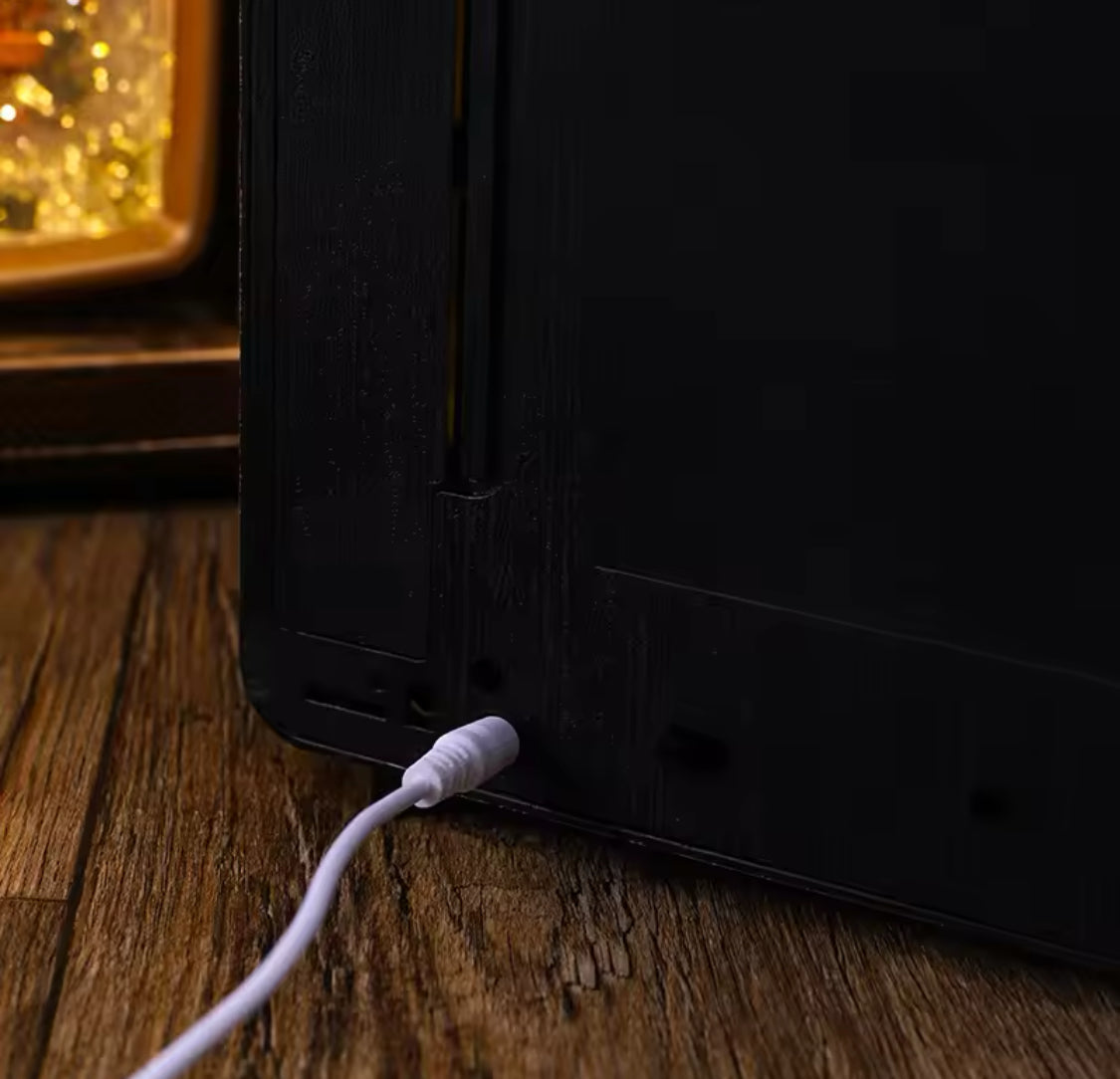 Televisión vintage  tamaño grande  Navideño con Luz, Música y Nieve con 10 Melodías navideñas 3091