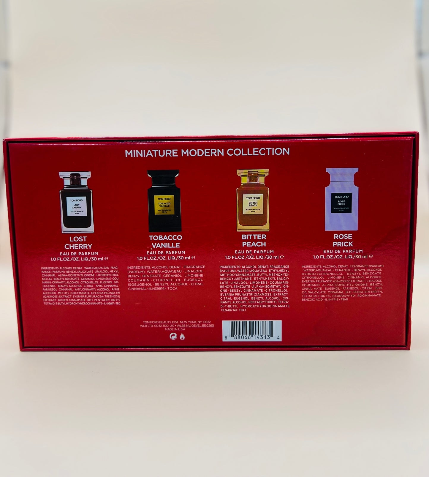Set Tom Ford 4 x 30 ml | Rose Prick – Bitter Peach – Tobacco Vanille – Lost Cherry