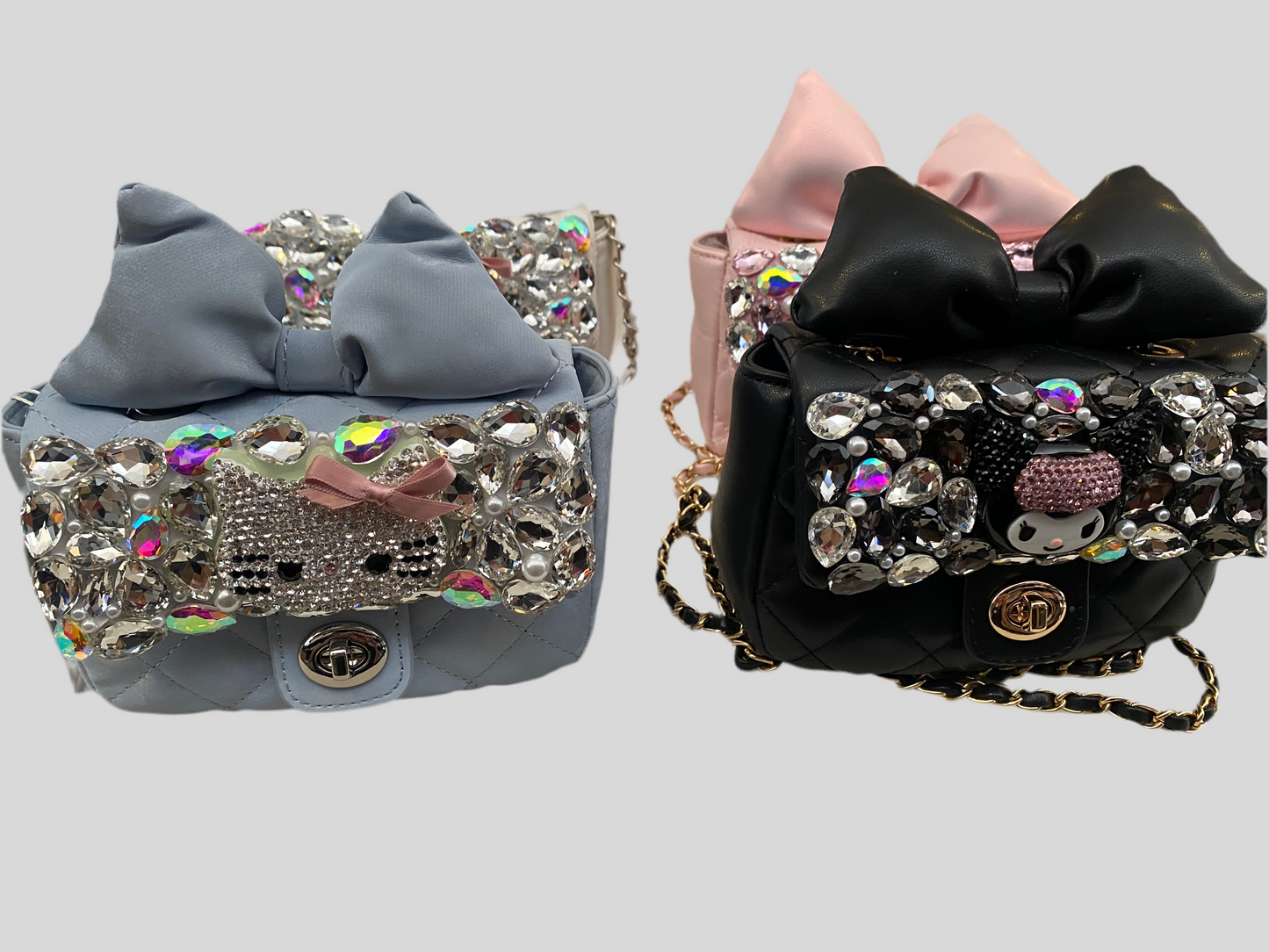 Bolsa Crossbody con pedrería y moño 2201