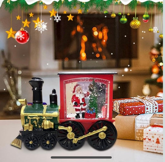 Tren navideño de Santa clous 3093 con luz, sonido y nieve 10 melodías navideñas