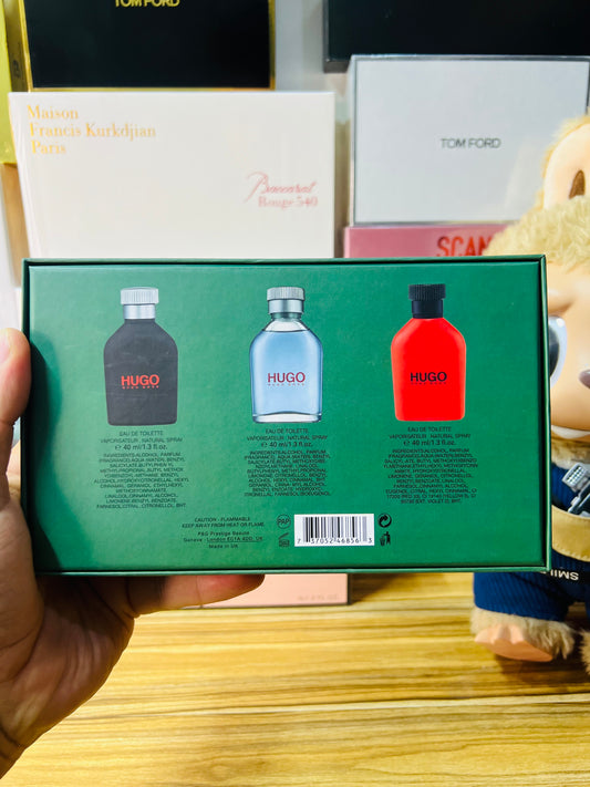 Set Hugo Boss – 3 Perfumes de 40 ml (Green, Red)