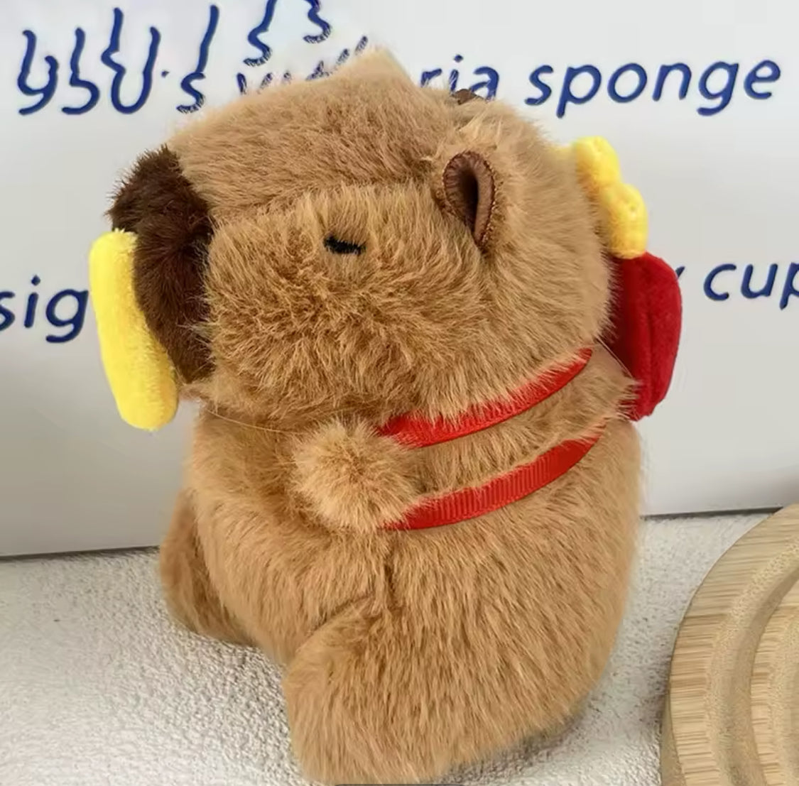 Llavero Capibara Comida Rápida con Cuernos y Papas Fritas cm, Magnético (J2) | MRBL-65