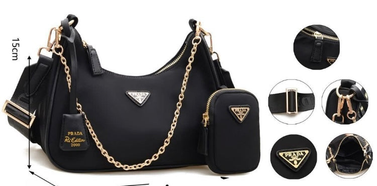 Bolsa Crossbody Pra/da para dama wp020 foto de referencia