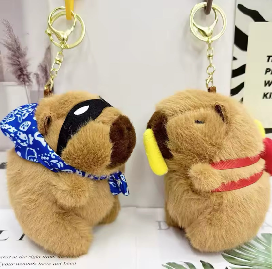 Llavero Capibara Comida Rápida con Cuernos y Papas Fritas cm, Magnético (J2) | MRBL-65