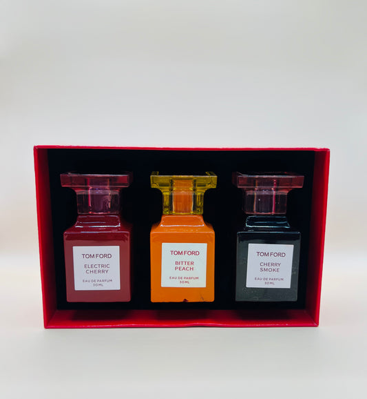 🍒 Set Tom Ford 3 x 30 ml | Electric Cherry – Bitter Peach – Cherry Smoke