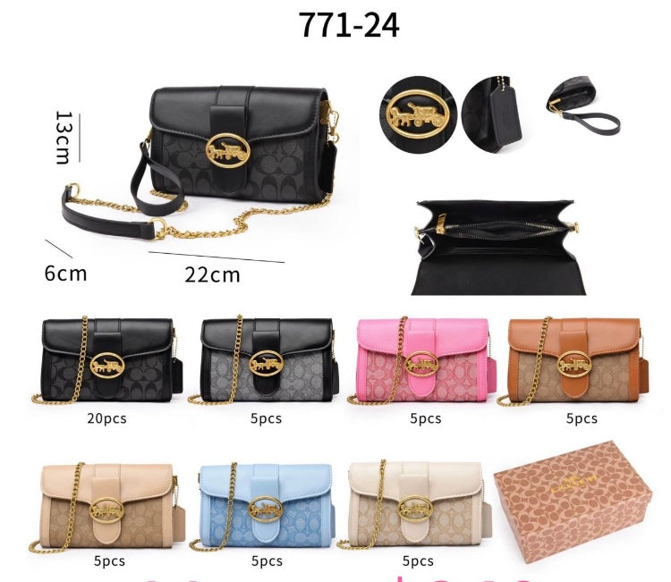 Bolsa C Crossbody con caja cubre polvo calidad premium 771-24