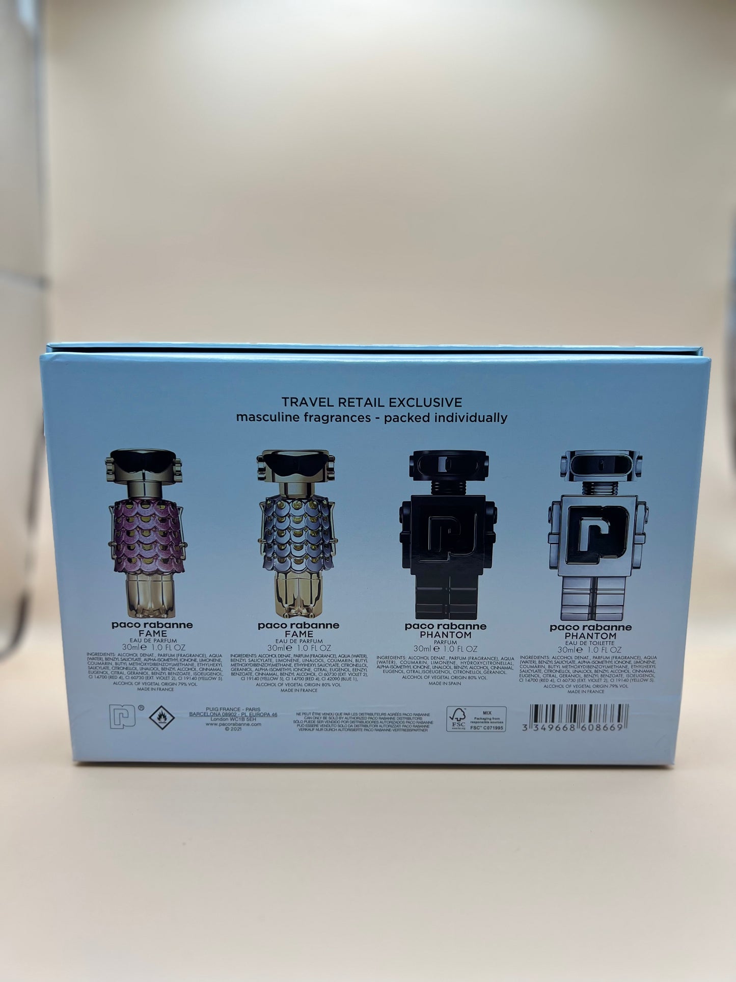 Set Paco Rabanne 4 x 30 ml | 2 x Fame – 2 x Phantom
