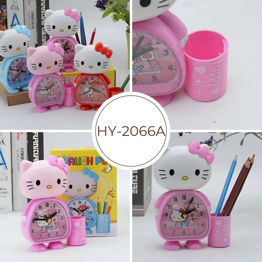 Reloj de gatita Despertador con Portalápices (Surtido) HY-2066A