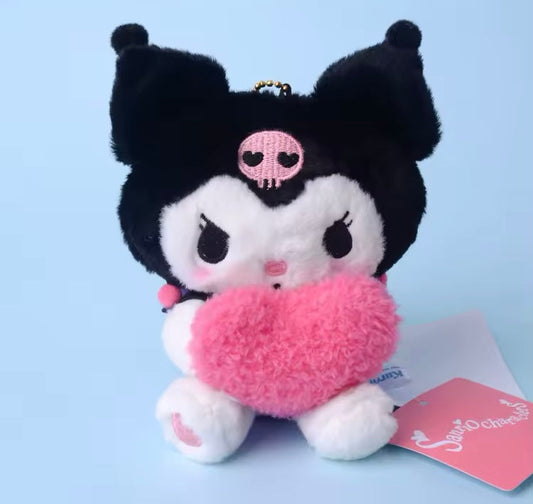 Llavero peluche HK de Conejo K tipo Kawai de 14cm  MR01135 con corazon en el pecho