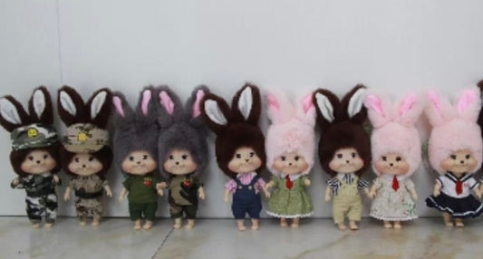 Muñeco de Peluche articulado de plástico duro  Monmonichi con Ropa   M3019