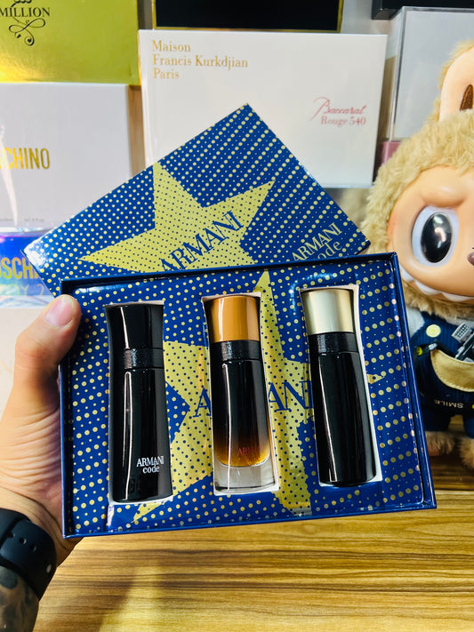 Set Giorgio Armani Code – 3 Perfumes de 30 ml c/u
