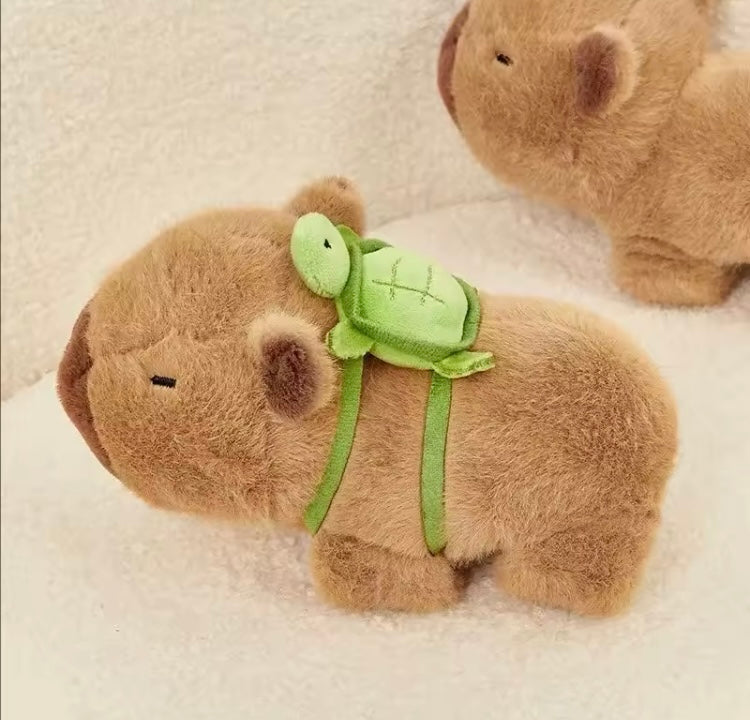 Capibara Peluche Pulsera Musical 🎶 Mochila de Tortuga 17 cm (J2) MRYK-55