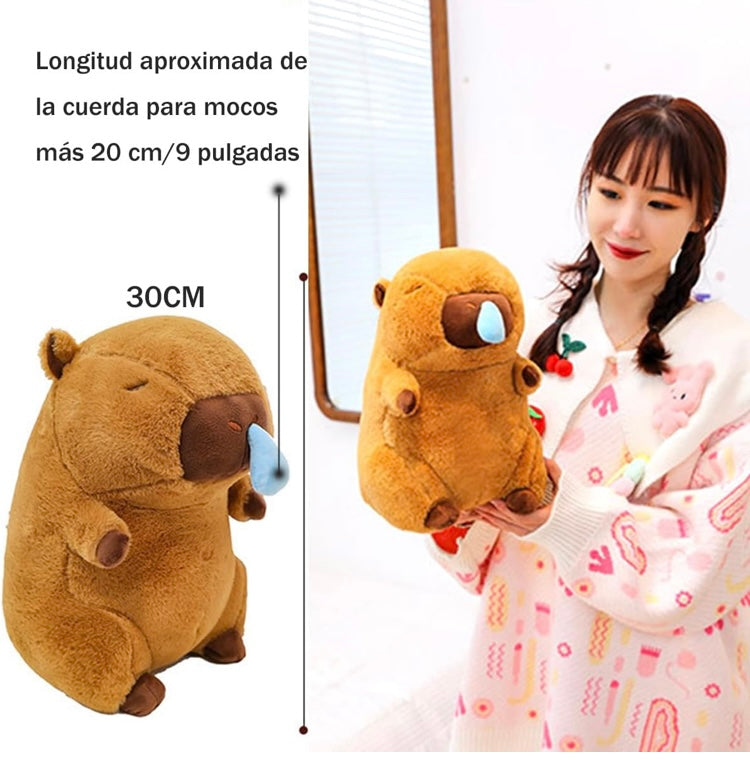 Mochila de peluche Capibara vibrador de cuerda grande de 30cm mod. 13500