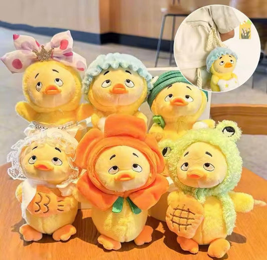 Llavero Peluche patito amarillo con pedrería diamante alta calidad 0660