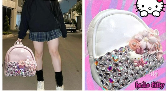 Mochila de lujo con pedrería YA1009