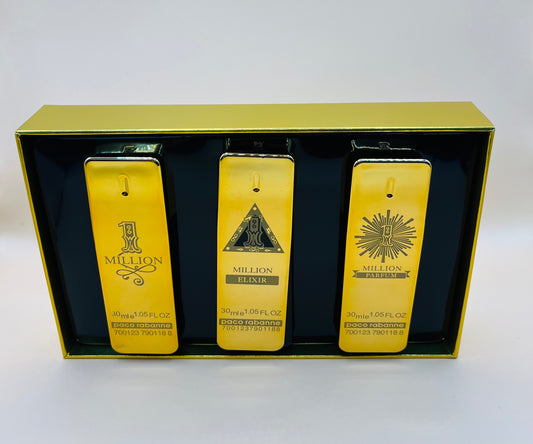 Set Paco Rabanne 3 x 30 ml | One Million – Million Elixir – Million Parfum