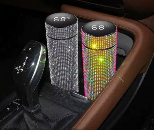 Termo de pedrería tipo diamante digital caliente o frío capacidad 500 ml (A3) 0006