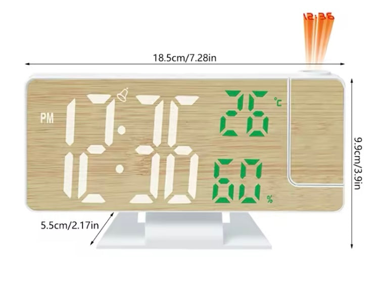 Reloj Despertador con Proyector y Pantalla Digital Mod. 5618