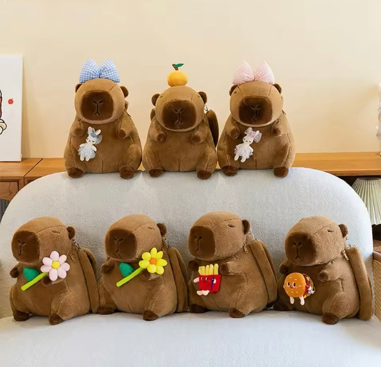 Mochila de peluche Capibara calidad premium grande 30cm mod.  9999