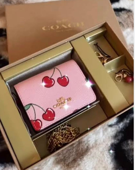 Set de lujo Coac:h  Mini Crossbody + 2 Llaveros foto de referencia 🍓 🍒 🍎