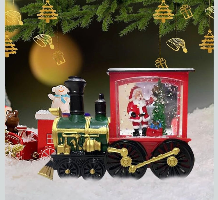 Tren navideño de Santa clous 3093 con luz, sonido y nieve 10 melodías navideñas