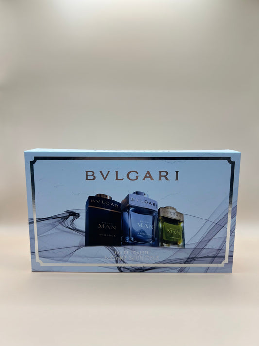 🌿 Set Bvlgari Man 3 x 30 ml | Wood Essence – Glacial Essence – In Black ✨
