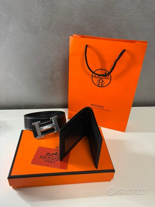 Set de caballero Her/mes de cartera y cinturon MU001