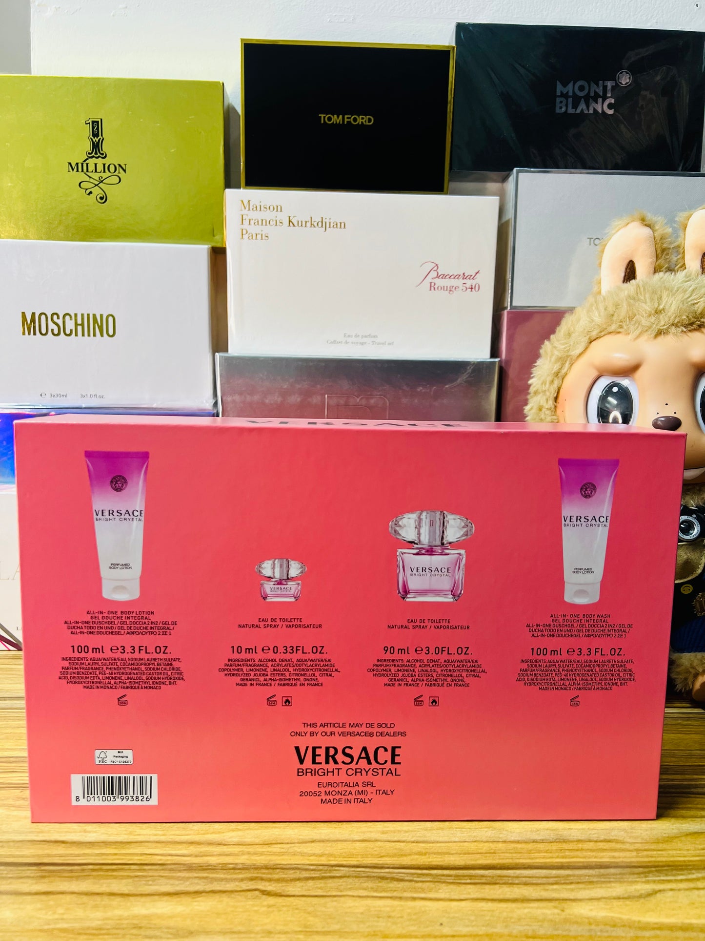 Set Versace Bright Crystal – 4 Perfumes (90 ml + mini 10 ml) + 2 Loción Corporal & Gel de Ducha 100 ml 🛁