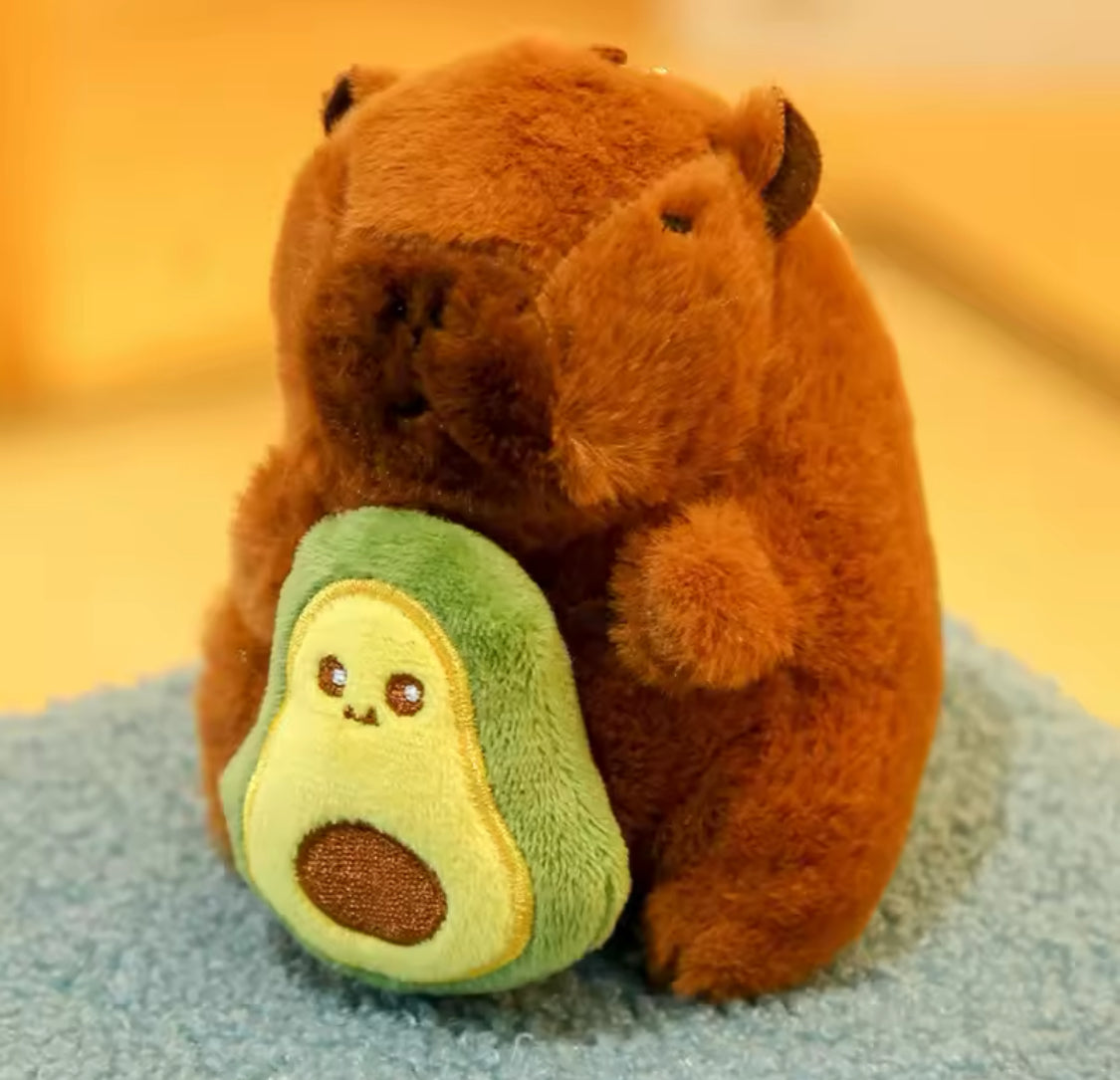Llavero Capibara de Peluche con Gorro Quita-Pon&Mochila cm  (J2) 0044