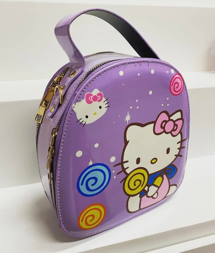 Bolsa de niña charol con dibujo de gatita rosa TB-690 /Tbs-600T