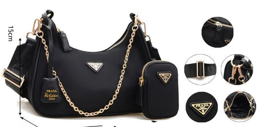 Bolsa Crossbody Pra/da para dama wp020 foto de referencia