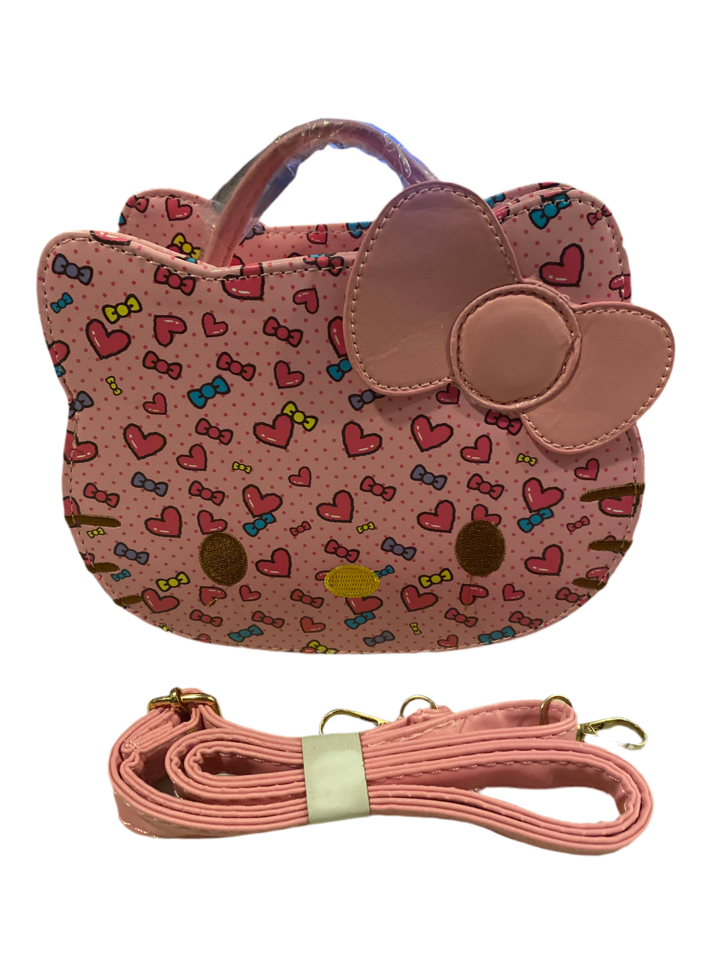 Bolsita cross body de gatita (h4) 16315 con correa larga vinipiel alta calidad
