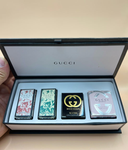 Set Gucci 4 x 5 ml | 2 x Gucci Bloom – 1 x Bamboo – 1 x Gucci Guilty ✨