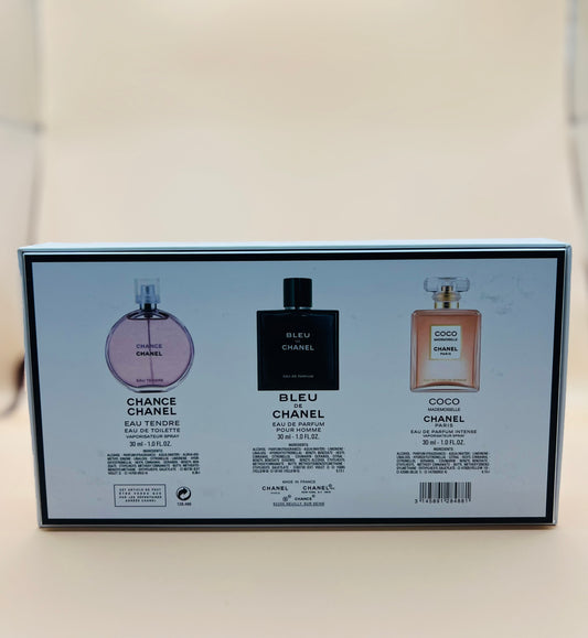 Set Chanel 3 x 30 ml | Chance – Bleu – Coco