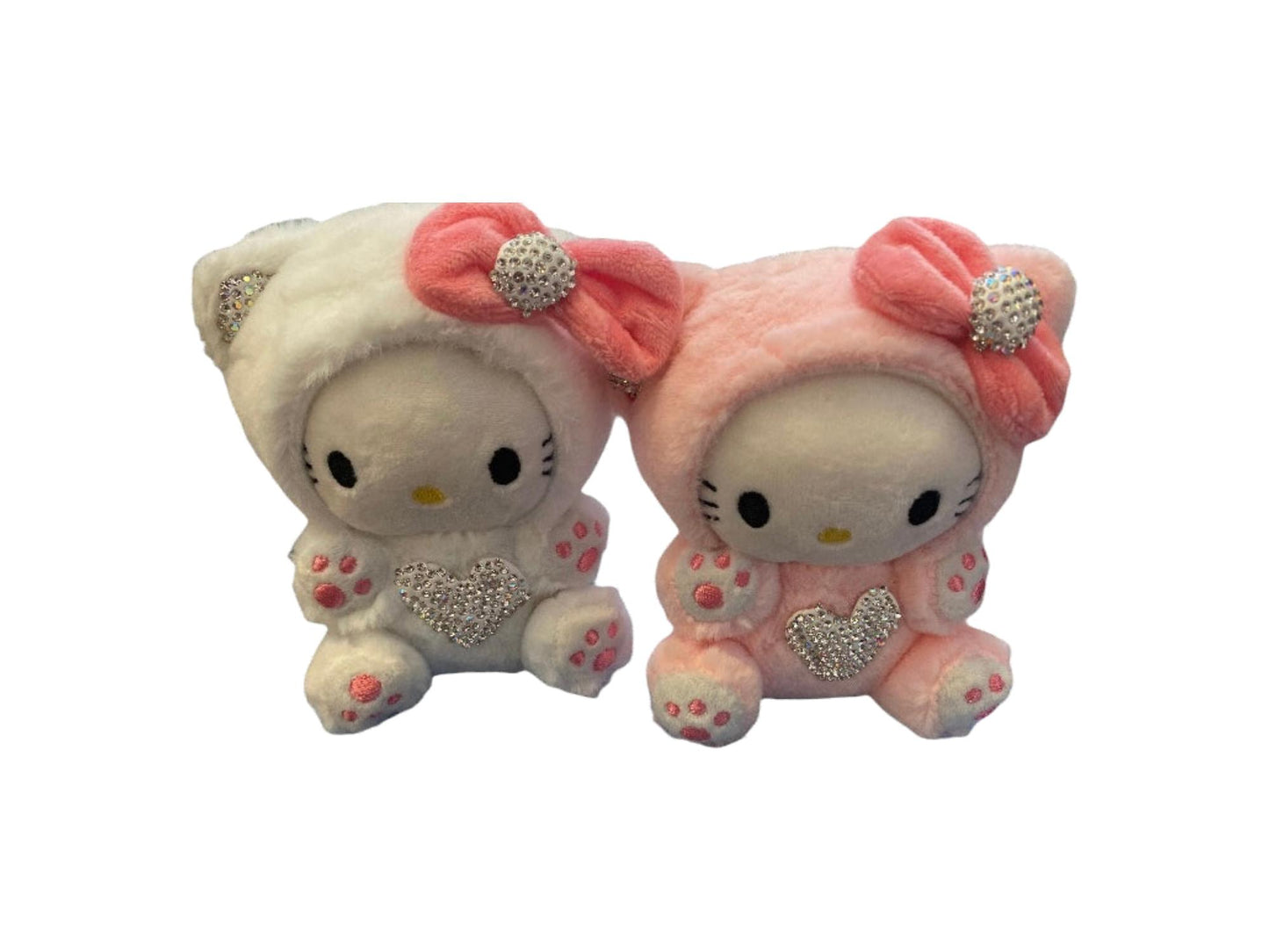 Peluche pijama de gatito con corazón en el centro 3cm 0880