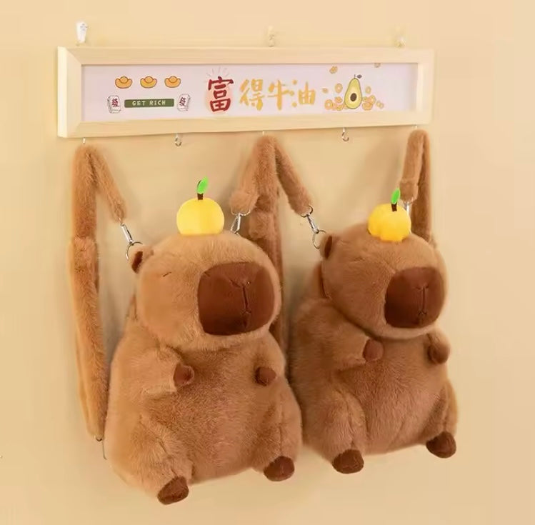 Mochila de peluche Capibara calidad premium grande 30cm mod.  9999
