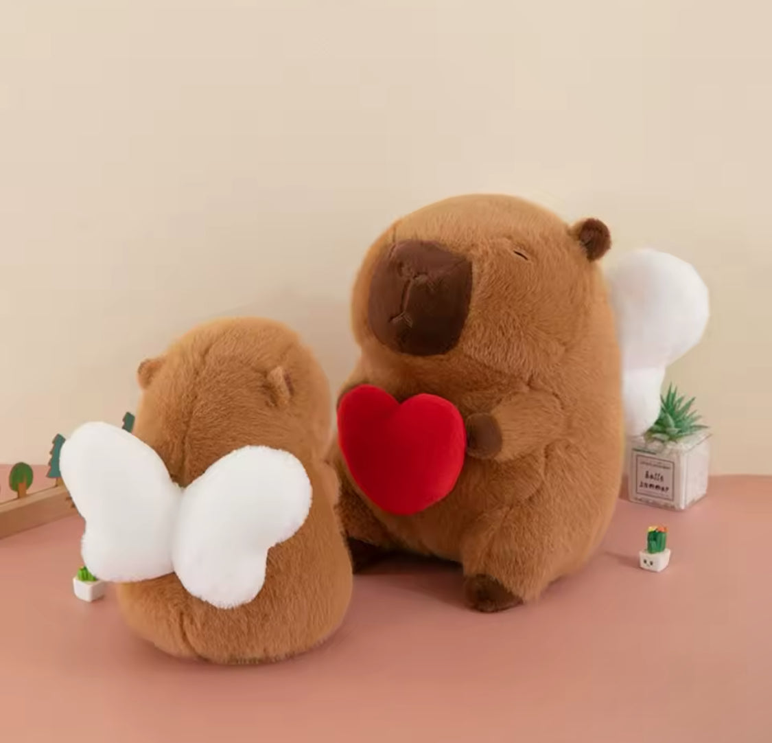 Llavero Capibara de Peluche con Gorro Quita-Pon&Mochila cm  (J2) 0044