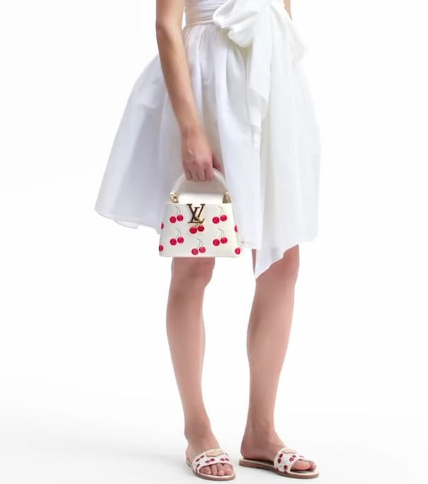 Bolsa Crossbody L/V para dama 100 por ciento piel genuina  edición limitada/ takas/hi mura/ kami/ cherry 98147-1