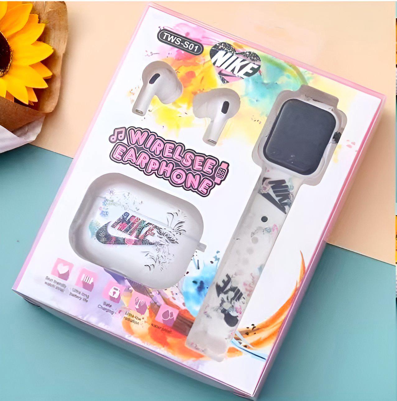 Set de 3 piezas Reloj+Cargador Audífonos (C2) 90629