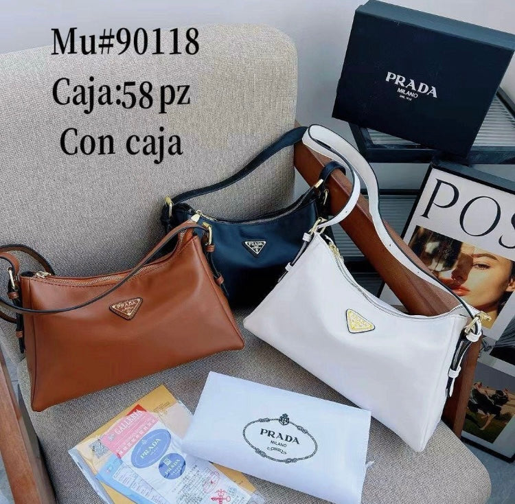Bolsa pra/da para dama incluye caja 90118 foto de referencia