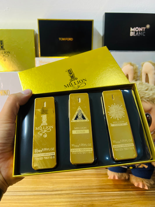 Set Paco Rabanne One Million – 3 Perfumes de 30 ml c/u