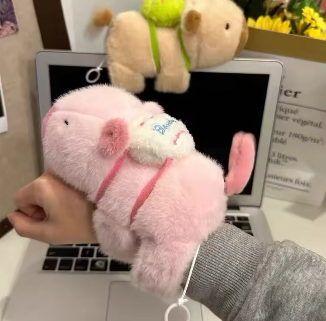 Capibara Peluche Pulsera Musical 🎶 Mochila de Tortuga 17 cm (J2) MRYK-55