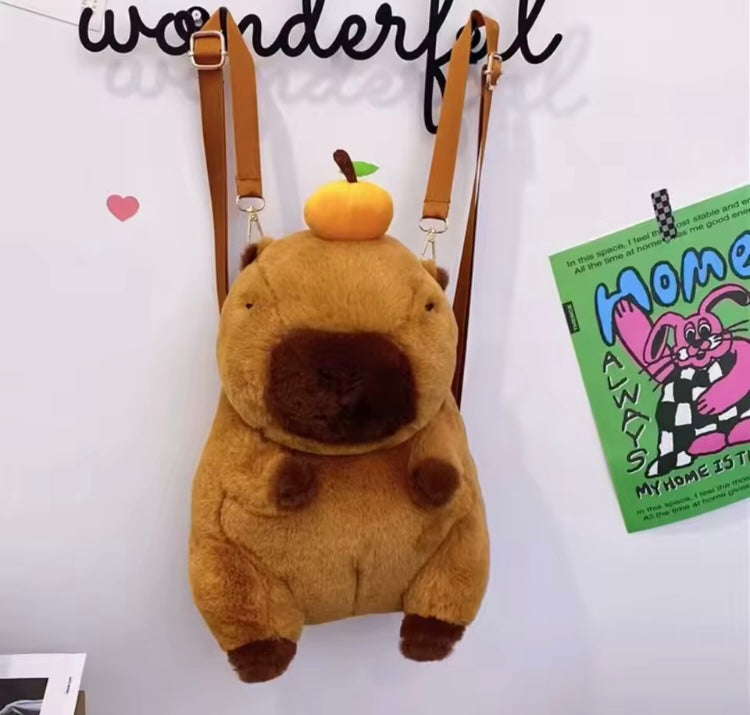 Mochila de peluche Capibara calidad premium grande 30cm mod.  9999