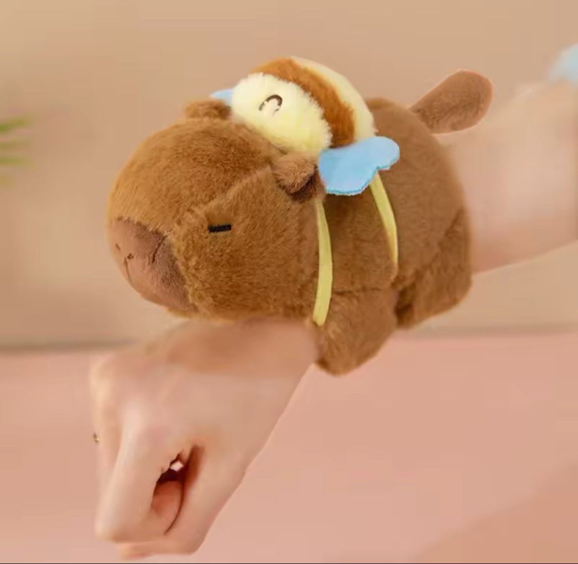 Capibara Peluche Pulsera Musical 🎶 Mochila de Tortuga 17 cm (J2) MRYK-55